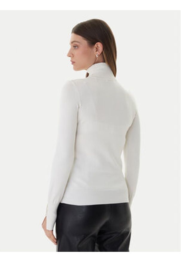 Guess Golf Paule W2BR53 Z2V62 Beżowy Slim Fit. Typ kołnierza: golf. Kolor: beżowy. Materiał: wiskoza