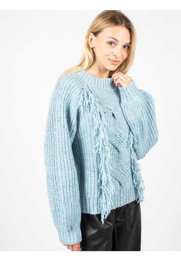 Silvian Heach Sweter | PGA22007MA | Kobieta | Błękitny. Okazja: na co dzień. Kolor: niebieski. Materiał: akryl, poliester, wełna. Wzór: aplikacja. Styl: casual