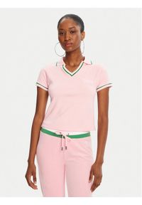Juicy Couture Polo JCWCT225355 Różowy Regular Fit. Typ kołnierza: polo. Kolor: różowy