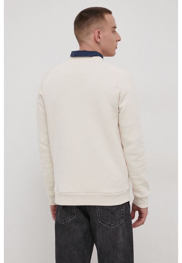adidas Originals Bluza męska kolor kremowy z aplikacją. Kolor: beżowy. Materiał: poliester, bawełna. Długość rękawa: raglanowy rękaw. Wzór: aplikacja