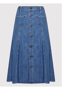 Polo Ralph Lauren Spódnica jeansowa 211863244001 Niebieski Regular Fit. Kolor: niebieski. Materiał: bawełna
