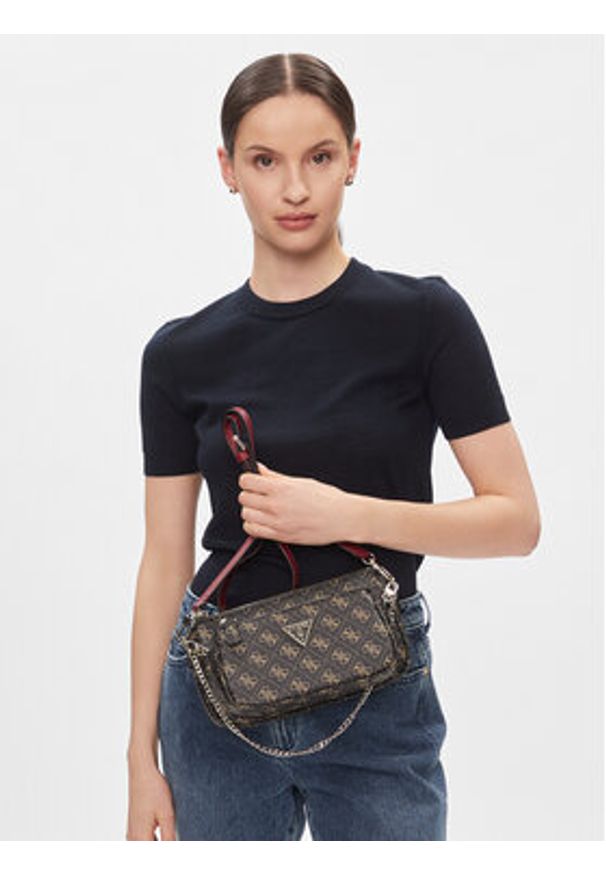 Guess Torebka Noelle (QL) Mini Bags HWQL78 79710 Brązowy. Kolor: brązowy. Materiał: skórzane