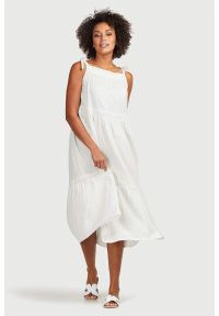 Cellbes - Sukienka letnia z bawełny ekologicznej. Kolor: biały. Materiał: bawełna. Sezon: lato