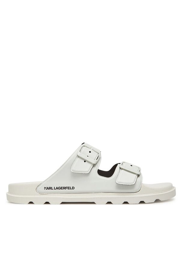 Karl Lagerfeld - KARL LAGERFELD Klapki Kondo Tred KL70975 Biały. Kolor: biały. Materiał: skóra