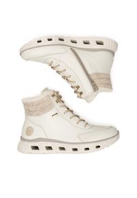 Rieker Botki M6010-80 Biały. Kolor: biały. Materiał: materiał #3