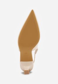 Renee - Beżowe Czółenka Sandały Vices na Szpilce Slingback Kolliva. Okazja: na co dzień, na spotkanie biznesowe. Kolor: beżowy. Obcas: na szpilce. Styl: casual, biznesowy, elegancki #2