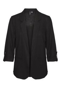 Vero Moda Marynarka Jesmilo 10279700 Czarny Regular Fit. Kolor: czarny. Materiał: len, wiskoza