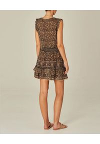M.A.B.E - Sukienka mini Farrah. Kolor: brązowy. Materiał: bawełna. Wzór: kwiaty. Długość: mini #2