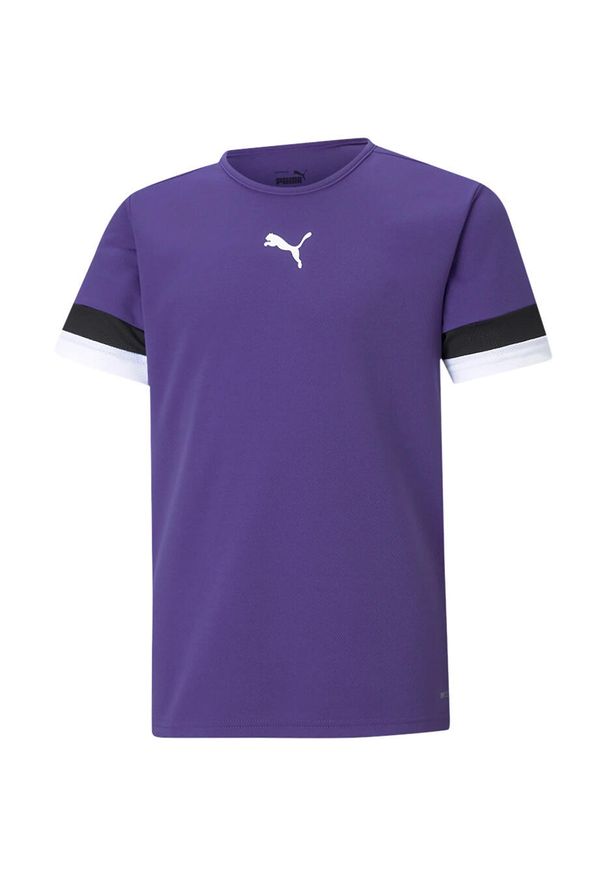 Koszulka piłkarska dla dzieci Puma teamRISE Jersey Jr. Kolor: fioletowy. Materiał: jersey. Sport: piłka nożna