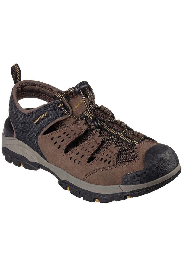 skechers - Buty trekkingowe męskie Skechers Tresmen. Kolor: brązowy. Materiał: guma, materiał, tkanina, syntetyk