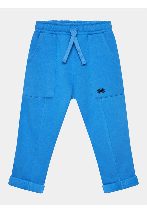 United Colors of Benetton - United Colors Of Benetton Spodnie dresowe 3V0KGF031 Niebieski Regular Fit. Kolor: niebieski. Materiał: syntetyk