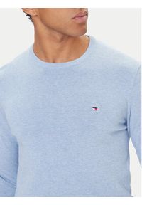 TOMMY HILFIGER - Tommy Hilfiger Sweter MW0MW28046 Błękitny Regular Fit. Kolor: niebieski. Materiał: bawełna #3