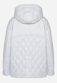 Born2be - Jasnoniebieska Kurtka Pikowana z Odpinanym Kapturem i Aplikacją Sarlia. Kolor: niebieski. Materiał: jeans. Wzór: aplikacja. Styl: klasyczny, elegancki #2