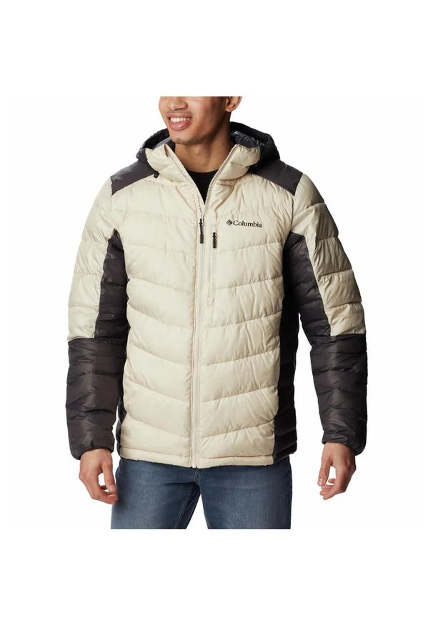columbia - Kurtka Turystyczna Puchowa Męska Columbia Labyrinth Loop Hooded Jacket. Kolor: beżowy. Materiał: puch. Sport: turystyka piesza