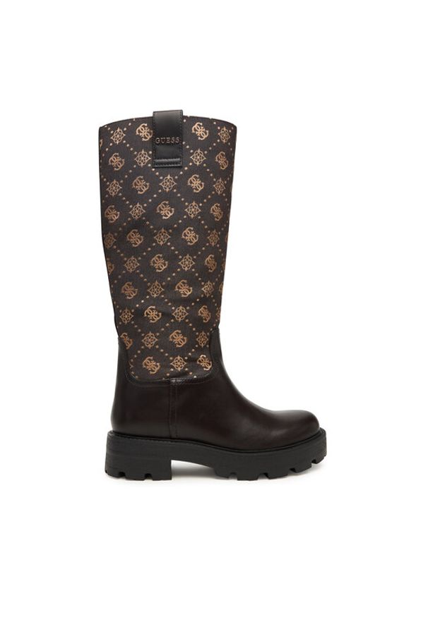 Guess Kozaki FLFYNN FAL11 Brązowy. Kolor: brązowy. Materiał: materiał