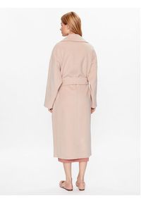 Calvin Klein Płaszcz wełniany K20K205855 Różowy Regular Fit. Kolor: różowy. Materiał: wełna #3