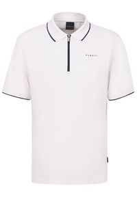 Bugatti Polo 8150-75033C Biały Regular Fit. Typ kołnierza: polo. Kolor: biały. Materiał: bawełna #5