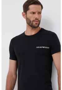 Emporio Armani Underwear t-shirt lounge 2-pack z nadrukiem. Długość rękawa: krótki rękaw. Długość: krótkie. Wzór: nadruk. Styl: klasyczny