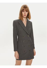 SIMONA CORSELLINI - Simona Corsellini Sukienka codzienna A24CPAB028 Szary Regular Fit. Okazja: na co dzień. Kolor: szary. Materiał: syntetyk. Typ sukienki: proste. Styl: casual #1