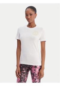 Versace Jeans Couture T-Shirt 80HAHT02 CJ03T Biały Slim Fit. Kolor: biały. Materiał: bawełna #1