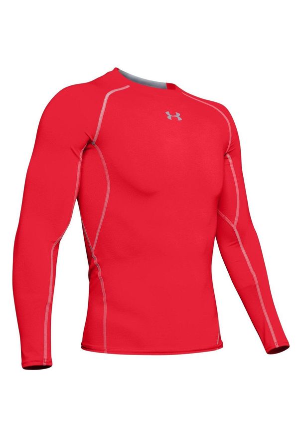 Under Armour - HG Armour LS Sporttrui Heren - Rood - Maat XXL. Kolor: czerwony, wielokolorowy, szary. Długość rękawa: długi rękaw. Długość: długie