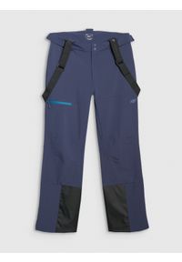 4f - 4F Spodnie narciarskie softshellowe membrana 10000 męskie - granatowe 3XL. Kolor: niebieski. Materiał: softshell, materiał. Sezon: zima. Sport: narciarstwo