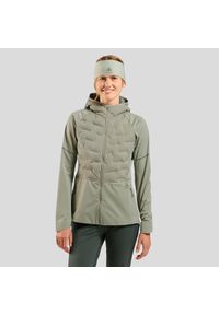 Kurtka przeciwwiatrowa Odlo Jacket ZEROWEIGHT INSULATOR. Kolor: beżowy, wielokolorowy, zielony. Materiał: puch #1
