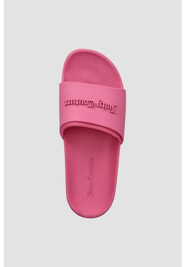 Juicy Couture - JUICY COUTURE Różowe klapki damskie Embossed Slider, Rozmiar 37. Okazja: na co dzień. Kolor: różowy. Sezon: lato. Styl: casual