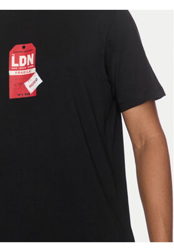 Hugo T-Shirt Ditroso 50516738 Czarny Relaxed Fit. Kolor: czarny. Materiał: bawełna