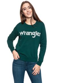 Wrangler - BLUZA WRANGLER LOGO SWEAT PINE W6N2HAG01. Kolor: niebieski #3