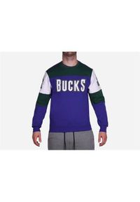 Bluza sportowa męska Mitchell & Ness Milwaukee Bucks. Kolor: niebieski, wielokolorowy