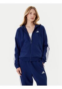 Adidas - adidas Bluza Essentials 3-Stripes JY3083 Niebieski Regular Fit. Kolor: niebieski. Materiał: syntetyk, bawełna #1