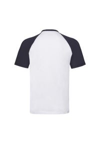 FRUIT OF THE LOOM - Męska Koszulka Baseballowa Valueweight. Kolor: biały, wielokolorowy, niebieski