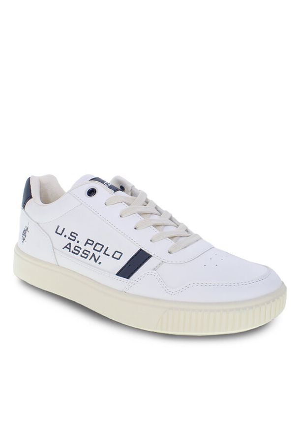 U.S. Polo Assn. Sneakersy Tymes TYMES004 Biały. Kolor: biały. Materiał: skóra
