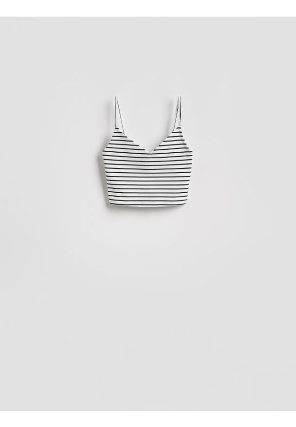 Reserved - Krótki top - wielobarwny. Materiał: bawełna, włókno. Długość: krótkie