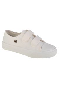 Big-Star - Buty Big Star Shoes Jr FF374096 białe. Okazja: na co dzień. Zapięcie: rzepy. Kolor: biały. Materiał: materiał, guma. Szerokość cholewki: normalna. Styl: casual #1