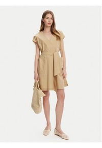 Weekend Max Mara Sukienka codzienna Mitico 2515221132 Beżowy Regular Fit. Okazja: na co dzień. Kolor: beżowy. Materiał: bawełna. Typ sukienki: proste. Styl: casual #5