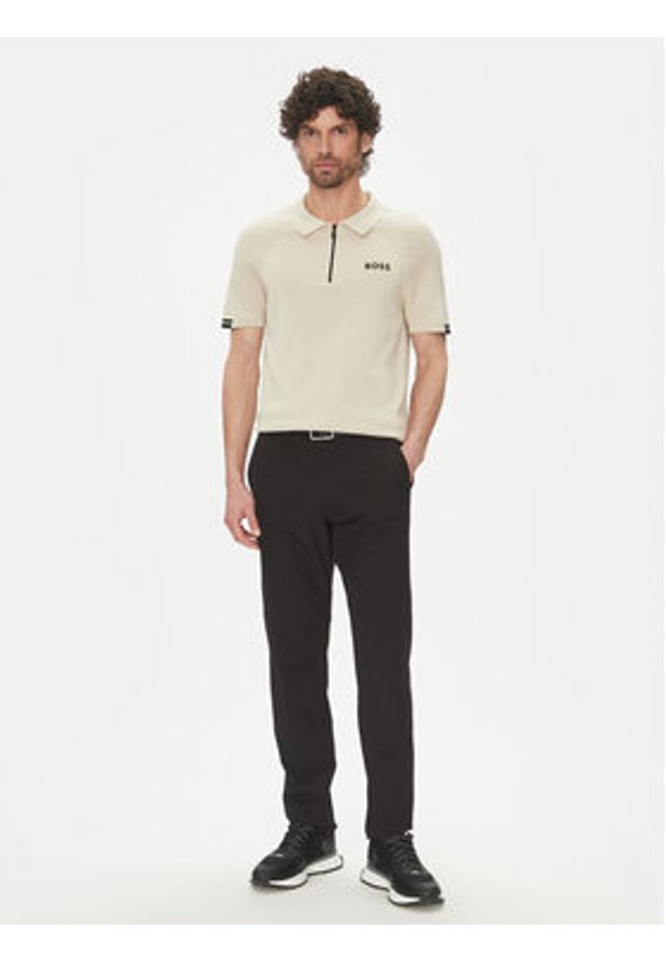 BOSS Polo K_Perform-Max_Pl 50537146 Beżowy Slim Fit. Typ kołnierza: polo. Kolor: beżowy. Materiał: bawełna