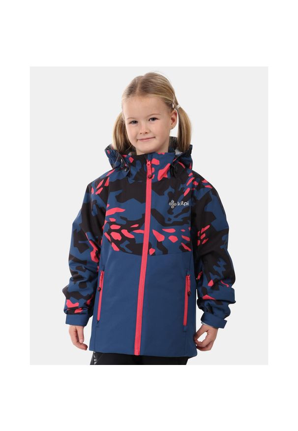 Dziewczęca kurtka narciarska Kilpi SAMARA-JG. Kolor: niebieski. Wzór: kolorowy. Sezon: zima. Sport: narciarstwo