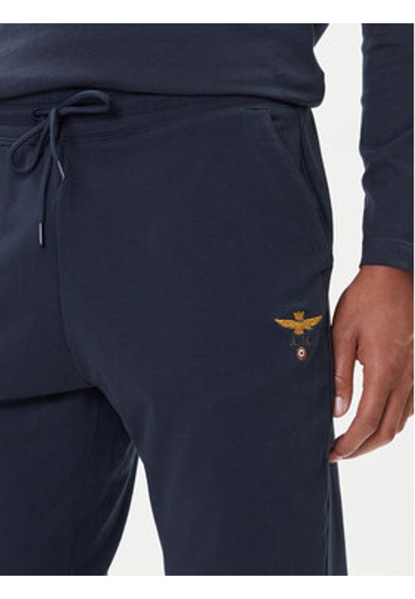 Aeronautica Militare Spodnie dresowe 252PF0872UF00459 Granatowy Regular Fit. Kolor: niebieski. Materiał: bawełna