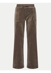 Juicy Couture Spodnie dresowe Layla JCSEBJ001G Brązowy Regular Fit. Kolor: brązowy. Materiał: syntetyk