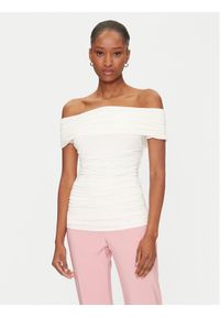 Marciano Guess Bluzka 5GGP04 6259A Écru Regular Fit. Materiał: syntetyk