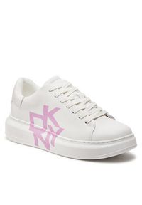 DKNY Sneakersy K1408368 Biały. Kolor: biały. Materiał: skóra #3