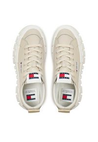 Tommy Jeans Sneakersy Vulc Flatform EN0EN02610 Beżowy. Kolor: beżowy. Materiał: skóra #6