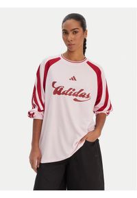 Adidas - adidas Bluzka House Of Tiro JY7640 Różowy Loose Fit. Kolor: różowy. Materiał: syntetyk #1