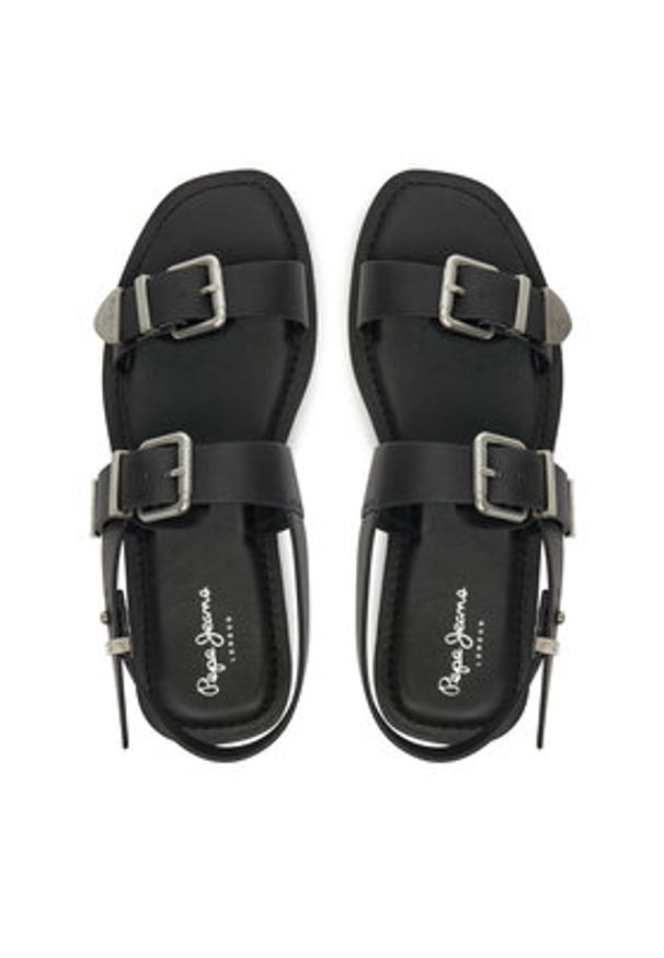 Pepe Jeans Sandały PLS90699 Czarny. Kolor: czarny. Materiał: skóra