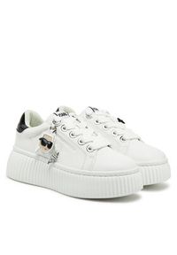 Karl Lagerfeld - KARL LAGERFELD Sneakersy Kreeper Lo KL42376T Biały. Kolor: biały. Materiał: skóra #3
