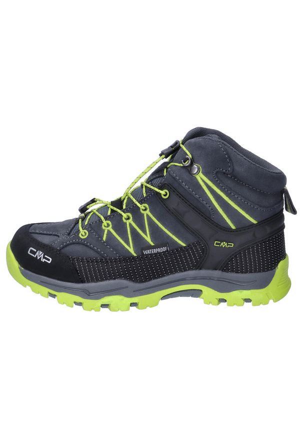 Buty turystyczne dziecięce CMP Kids Rigel Mid Trekking Shoe WP. Kolor: szary, czarny. Sport: turystyka piesza