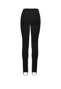 WILD MASCOT - Czarne spodnie z prostą nogawką. Okazja: na co dzień. Kolor: czarny. Materiał: guma. Długość: długie. Styl: klasyczny, casual, elegancki #6