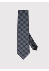 Pako Lorente - PAKO LORENTE – Granatowy krawat w biały wzór. Okazja: na spotkanie biznesowe. Kolor: niebieski, wielokolorowy, biały. Materiał: poliester. Styl: biznesowy #1